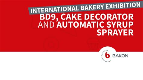 BD9, Cake Decorator and Automatic Syrup Sprayer.